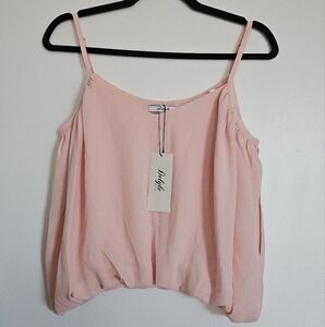 Delyle Noir Onee Gyaru Japanese Baby Pink Sleeveless Bubble Camisole